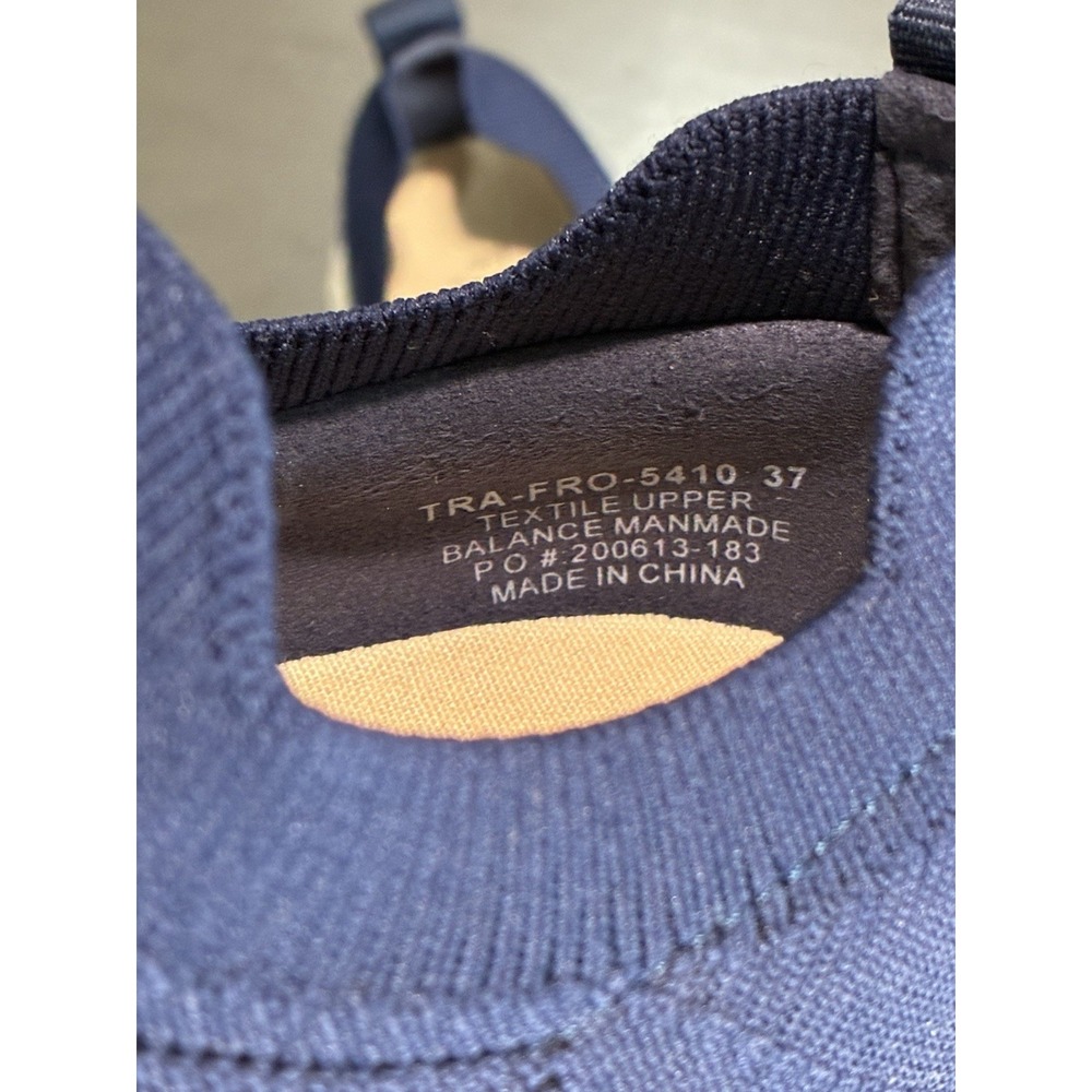 TRAQ by Alegria Lace-Up Knit Sneakers Navy Blue Women's Size 37 - Picture 4 of 8